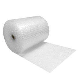 UOFFICE Medium bubble roll that is transparent and is perforated every 12 inches