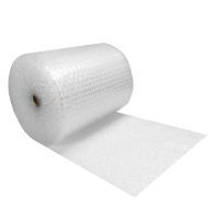 UOFFICE Medium bubble roll that is transparent and is perforated every 12 inches